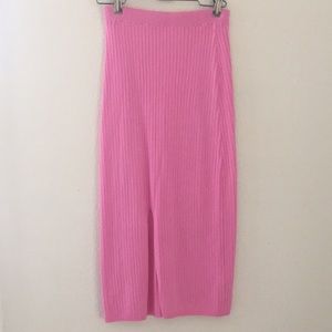 Free People sherbet pink maxi skirt.